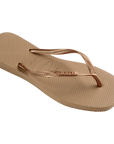 SLIM SQUARE LOGO METALLIC SANDAL