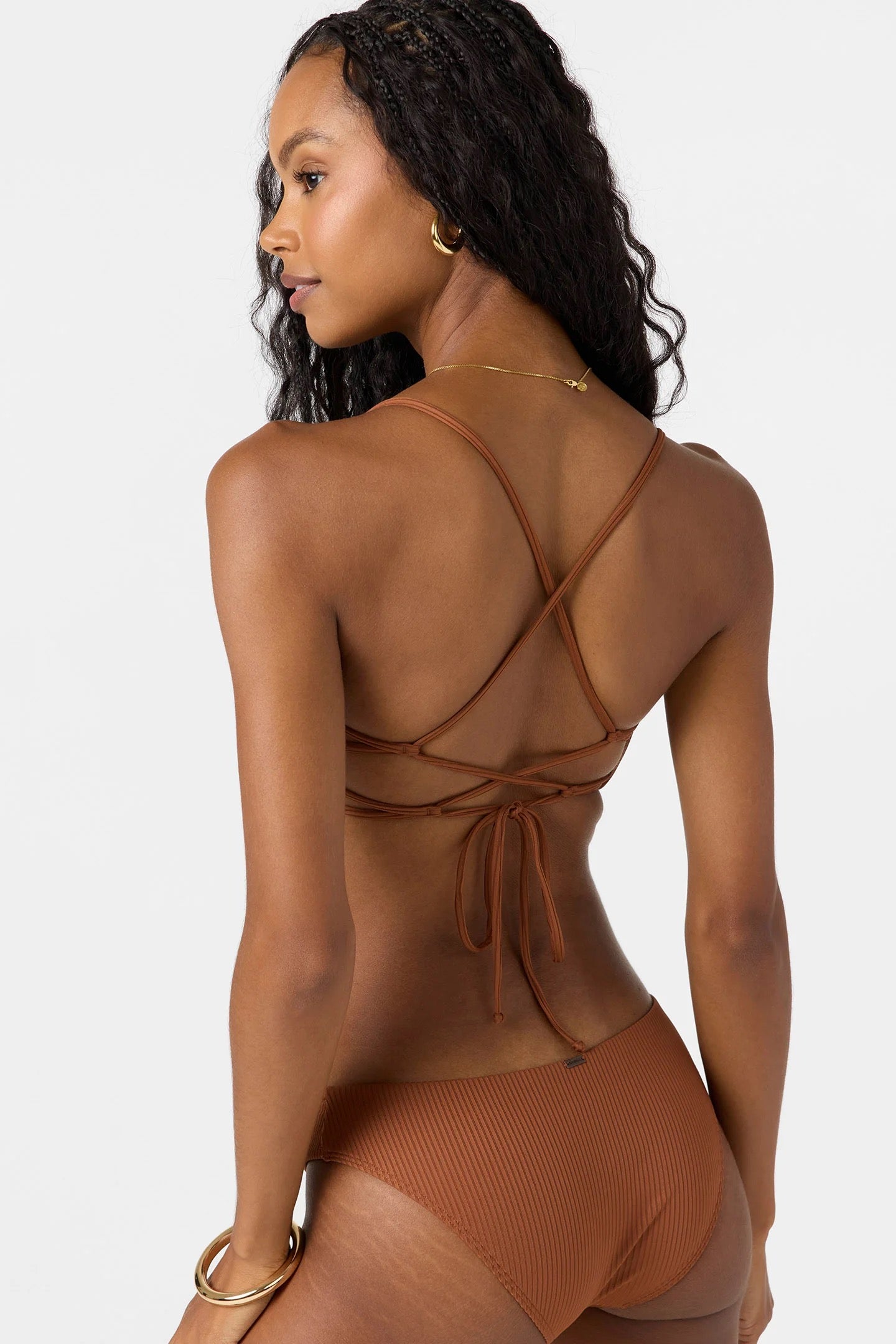 SALTWATER SOLIDS RIB HUNTINGTON BRALETTE TOP