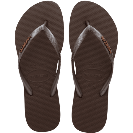 W'S SLIM LOGO METALLIC FLIP FLOPS