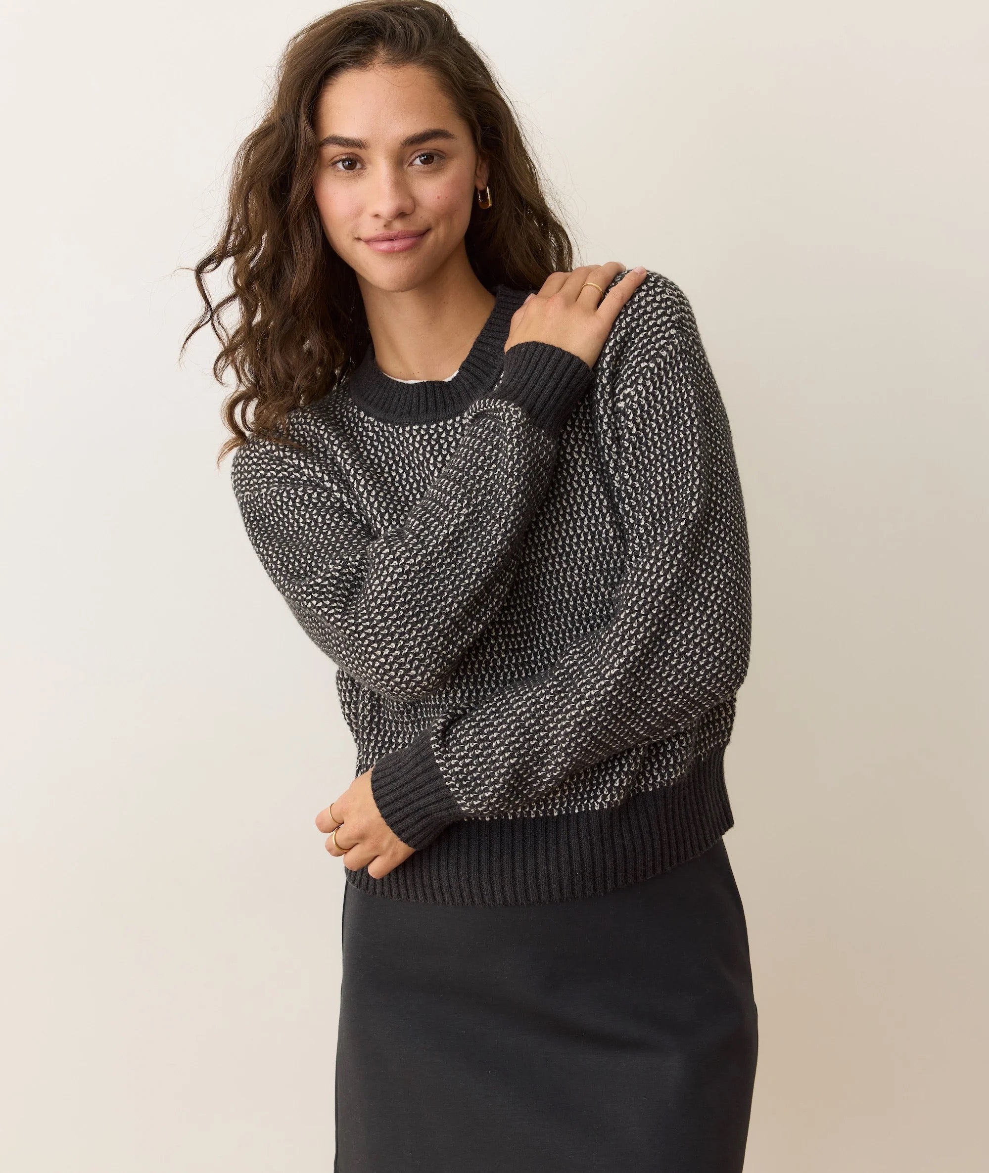 W'S ROBIN TEXTURED CREWNECK SWEATER
