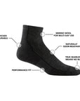 M'S HIKER QUARTER MIDWEIGHT W/CUSHION