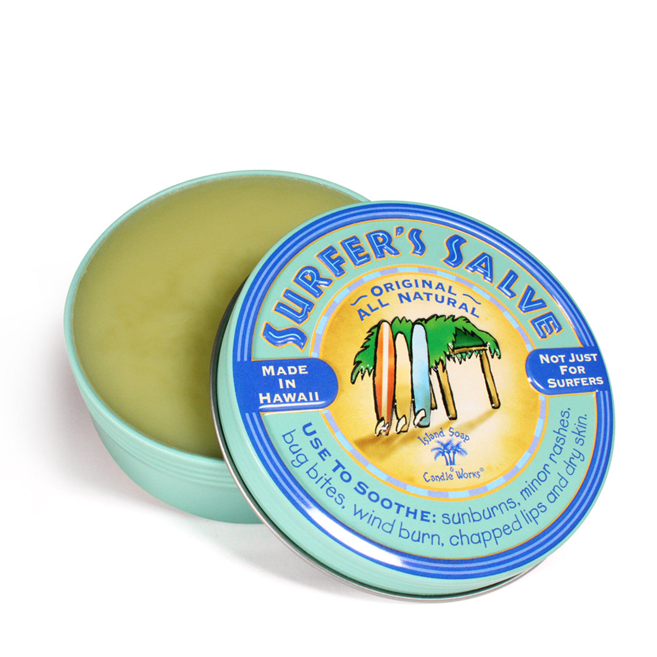 ISLAND SOAP - SURFER'S SALVE LARGE TIN - 4 oz