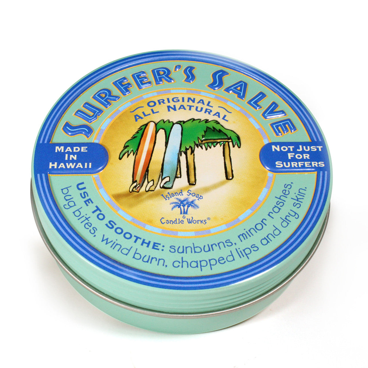 ISLAND SOAP - SURFER'S SALVE LARGE TIN - 4 oz