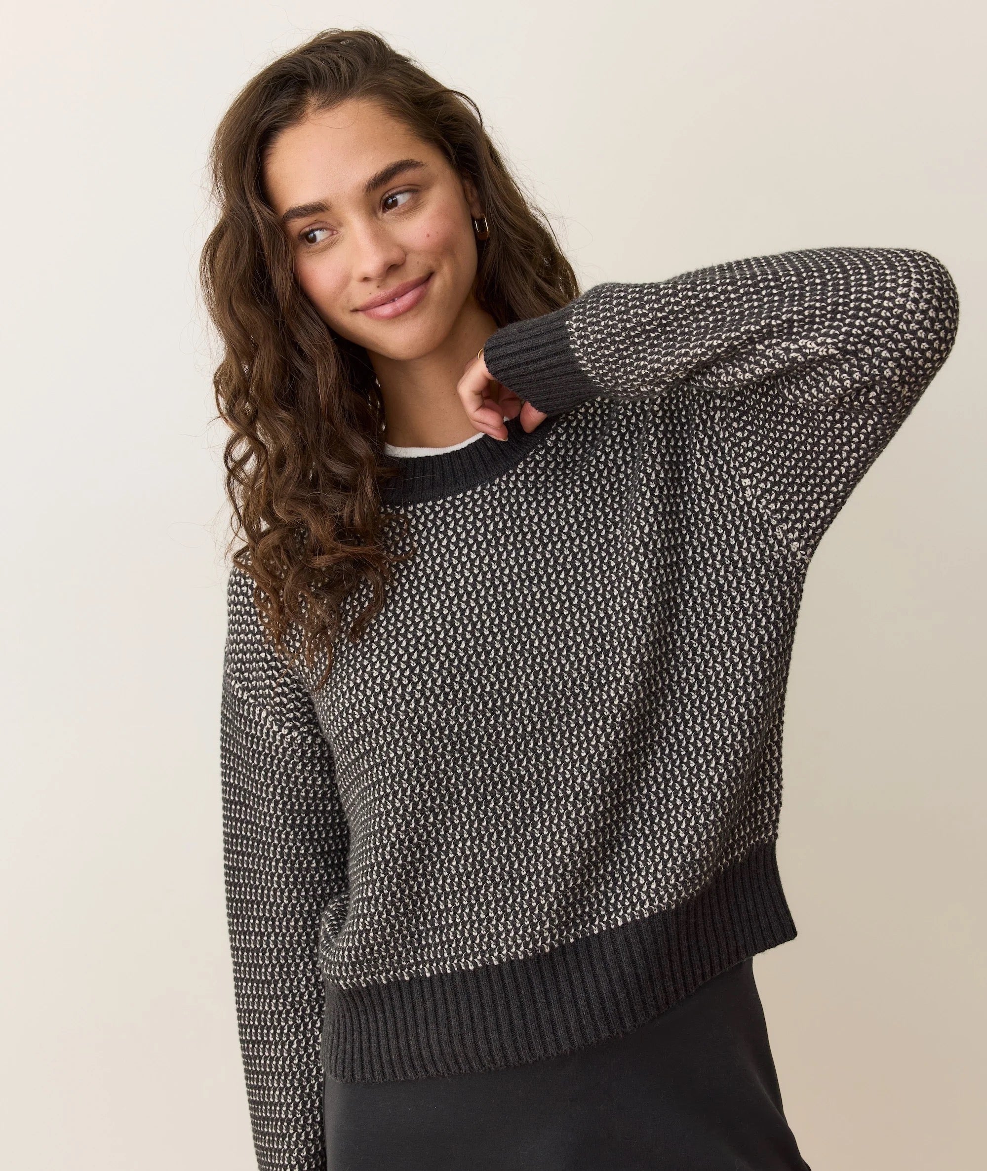W'S ROBIN TEXTURED CREWNECK SWEATER