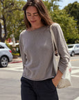 CRESCENT KNIT BOATNECK TOP