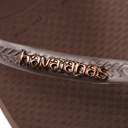 W'S SLIM LOGO METALLIC FLIP FLOPS