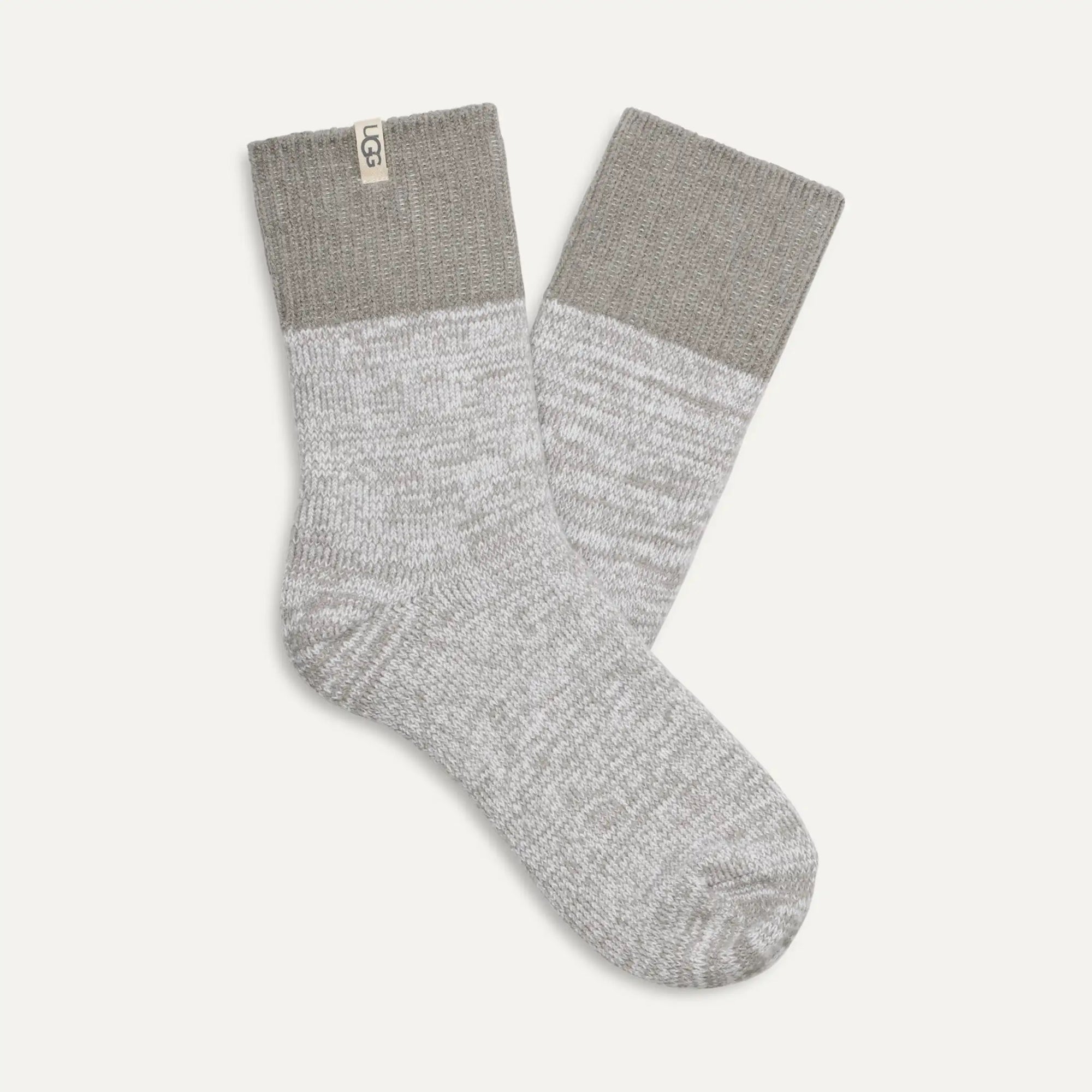 W'S RIB KNIT SLOUCHY QUARTER SOCK