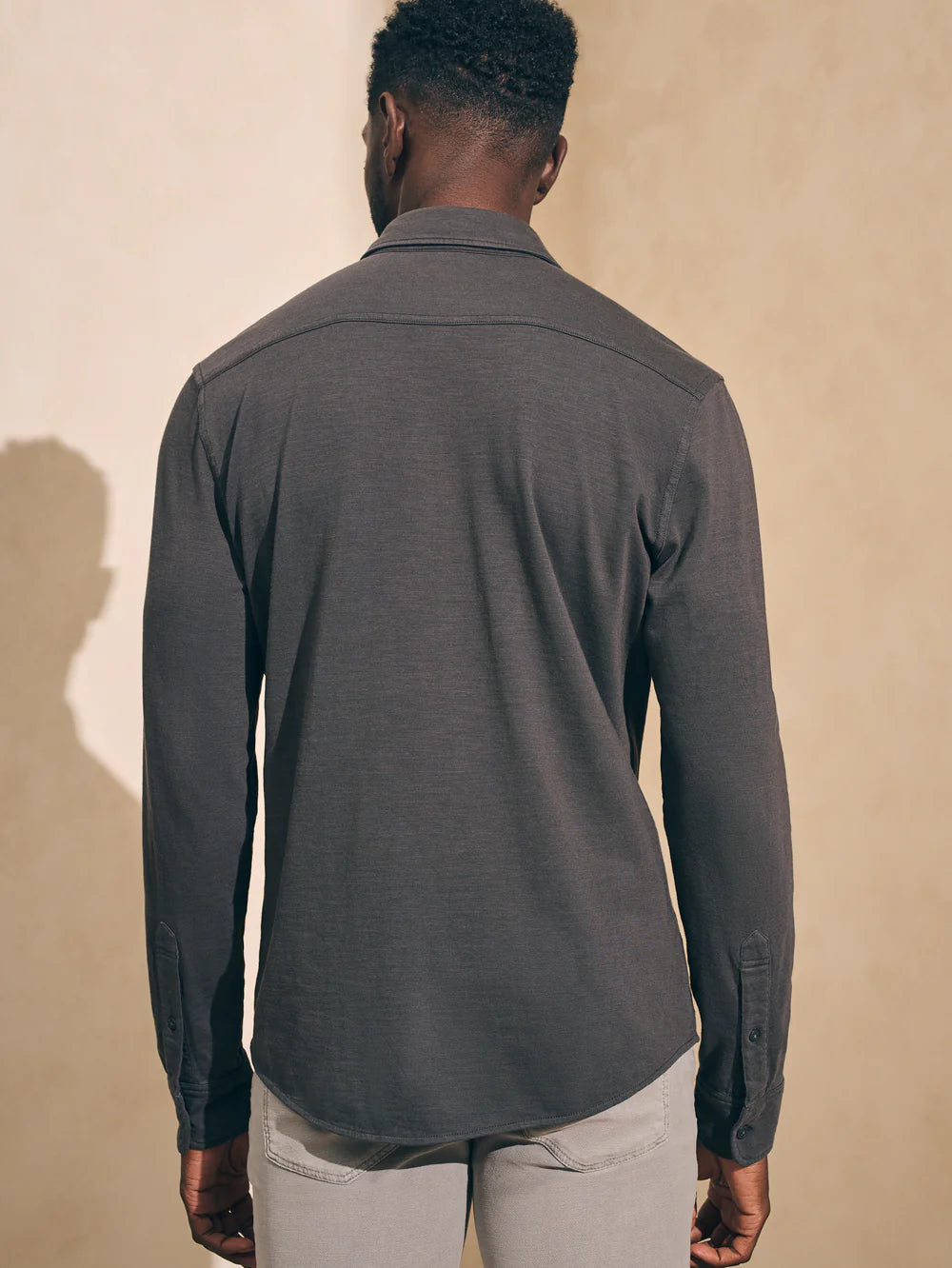 M'S SUNWASHED KNIT SHIRT (DOUBLE POCKET)