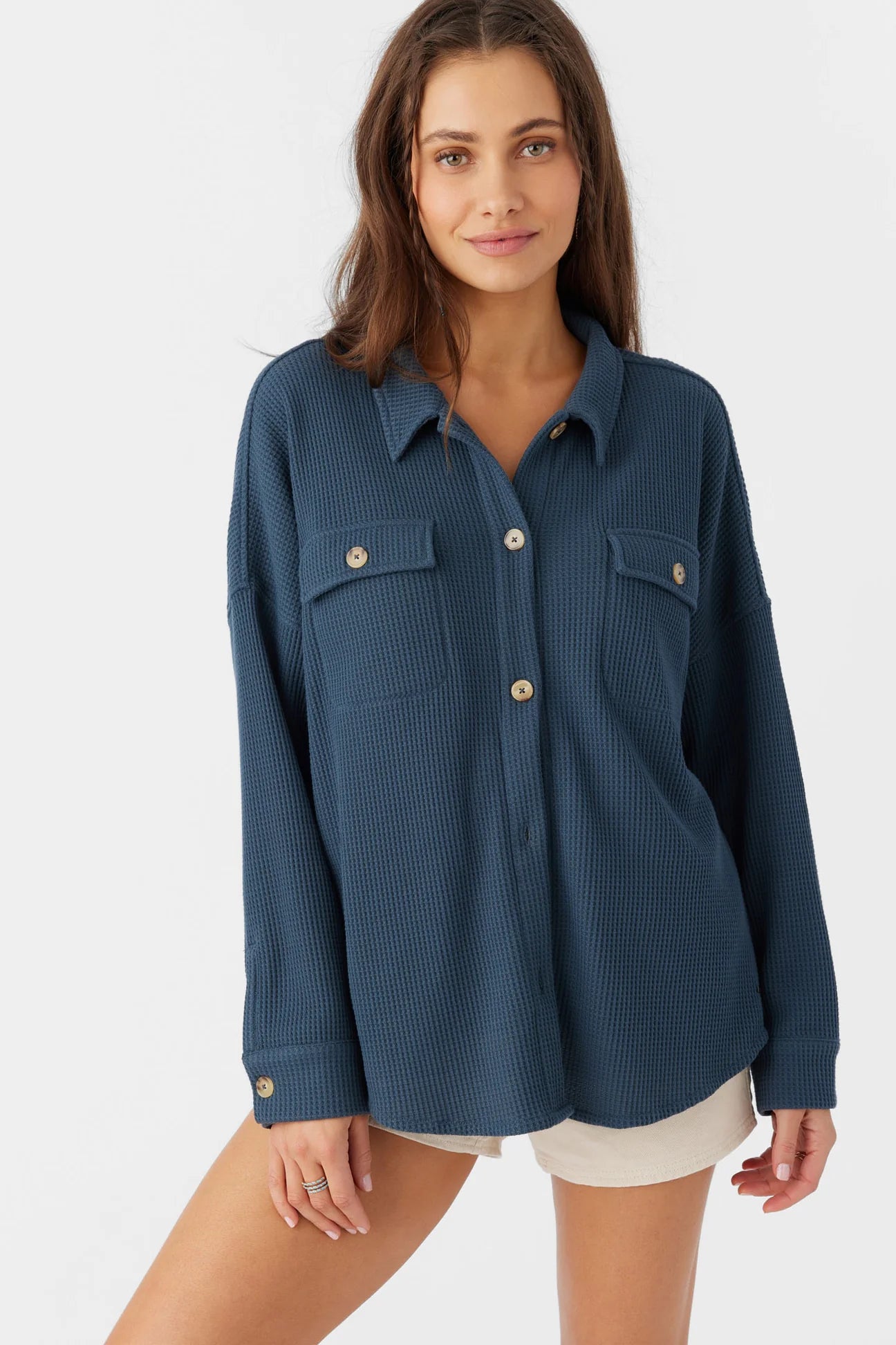 TOUR WAFFLE KNIT SHACKET