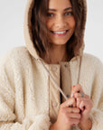 W'S MEENA HIGH PILE FLEECE QUILTED JACKET