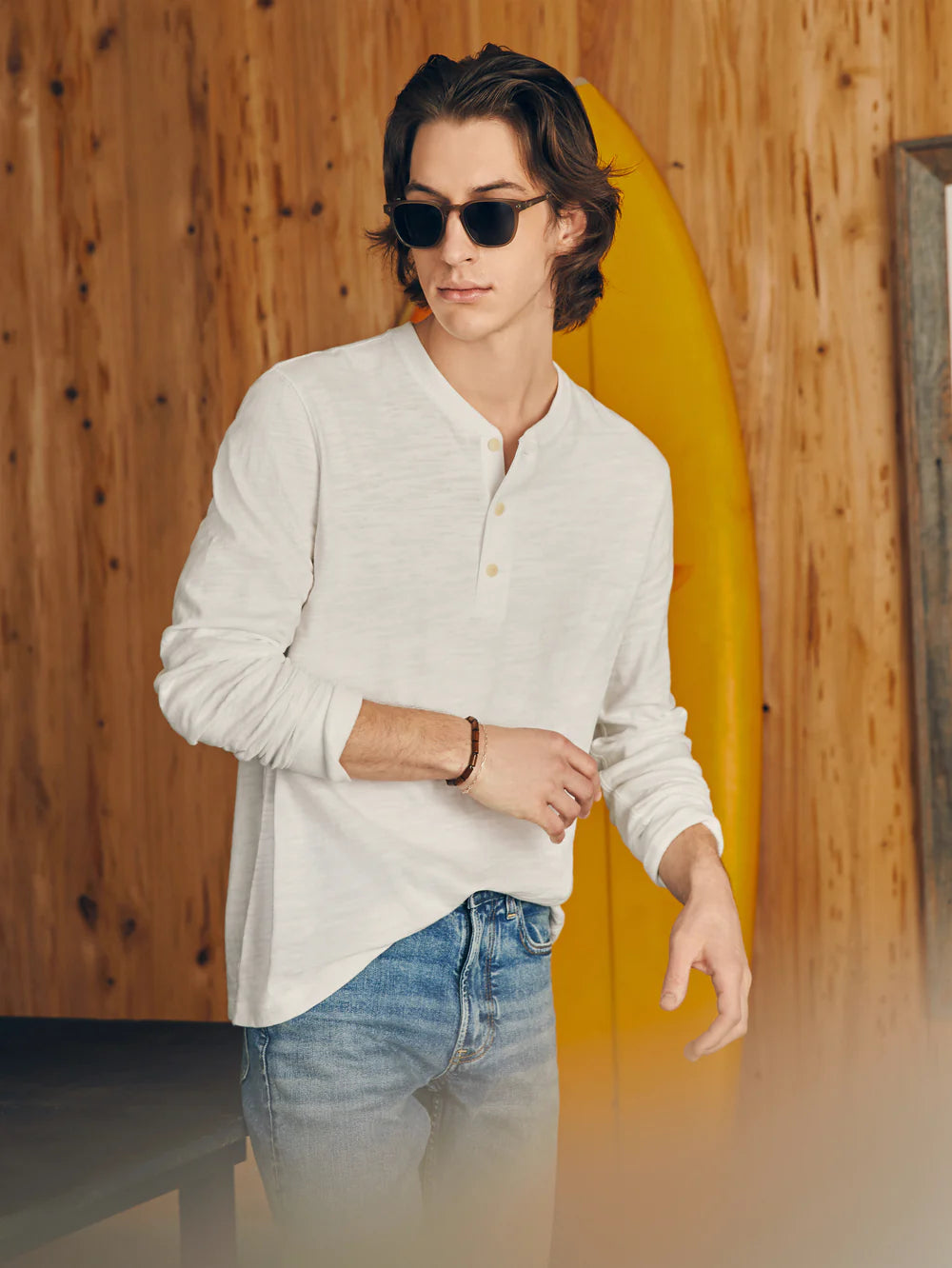 SUNWASHED SLUB HENLEY
