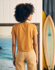 SUNWASHED CROPPED CREW TEE