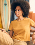 SUNWASHED CROPPED CREW TEE