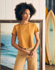 SUNWASHED CROPPED CREW TEE