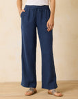 TWO PALMS HIGH-RISE LINEN EASY PANTS