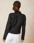 TWO PALMS LINEN RAW-EDGE JACKET