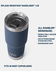 RAMBLER 30OZ TUMBLER W/MAG LID