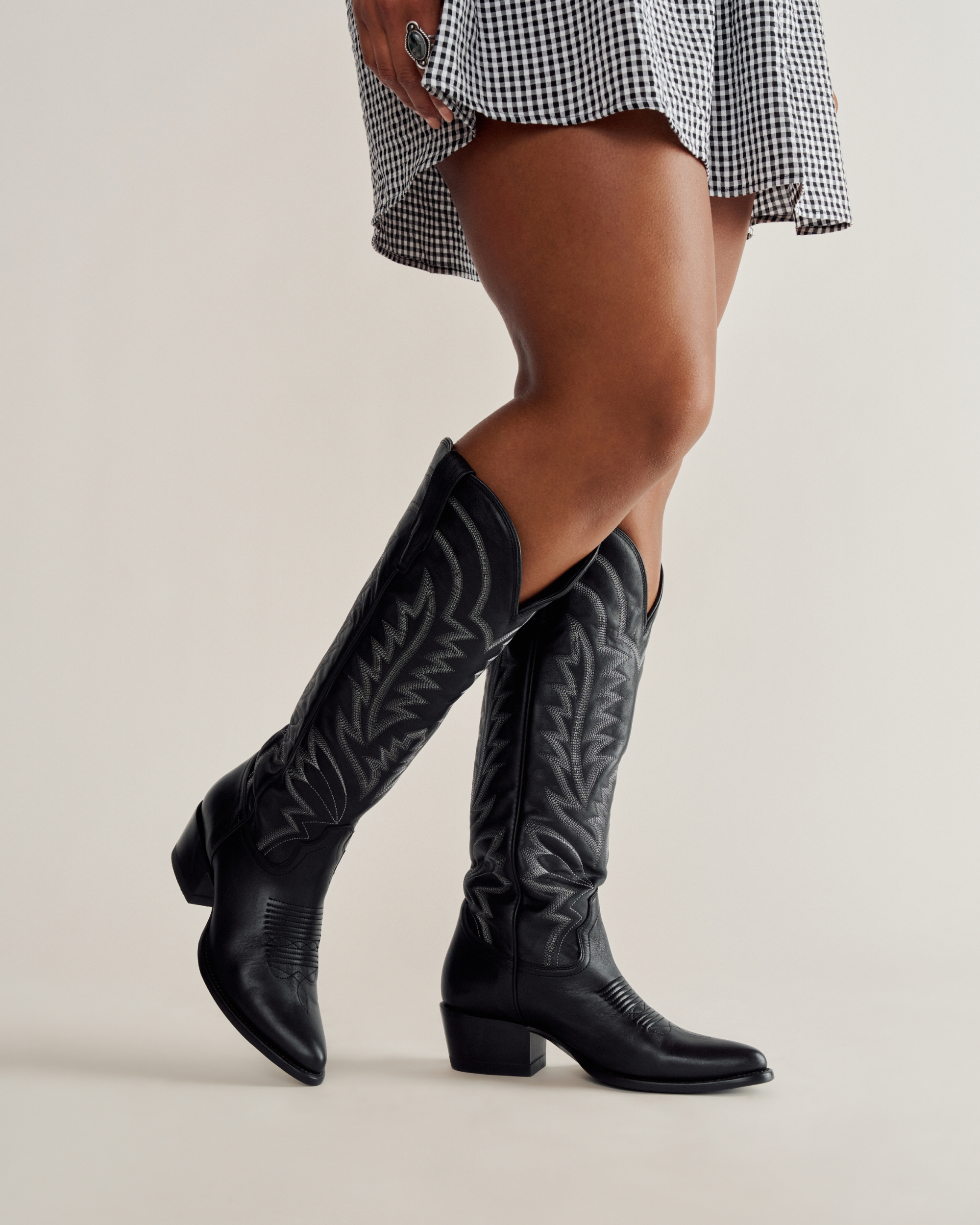 THE ABBY WIDE CALF - COWHIDE