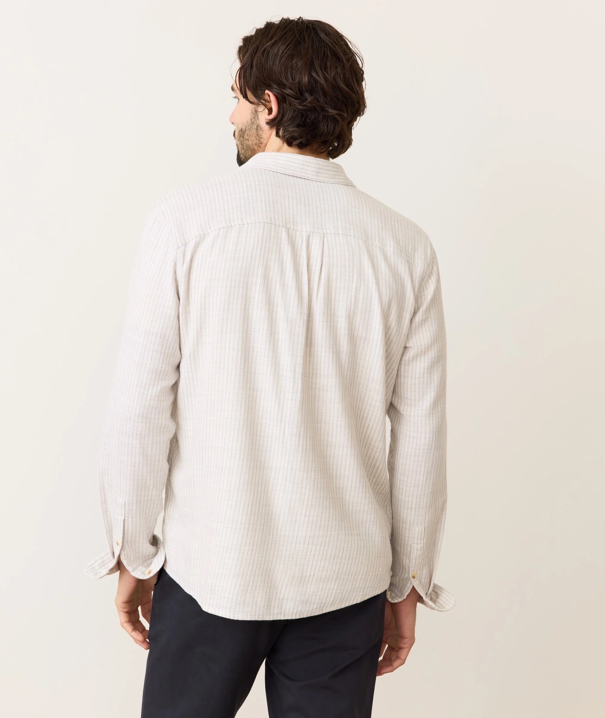 M'S STRETCH SELVAGE LONG SLEEVE SHIRT