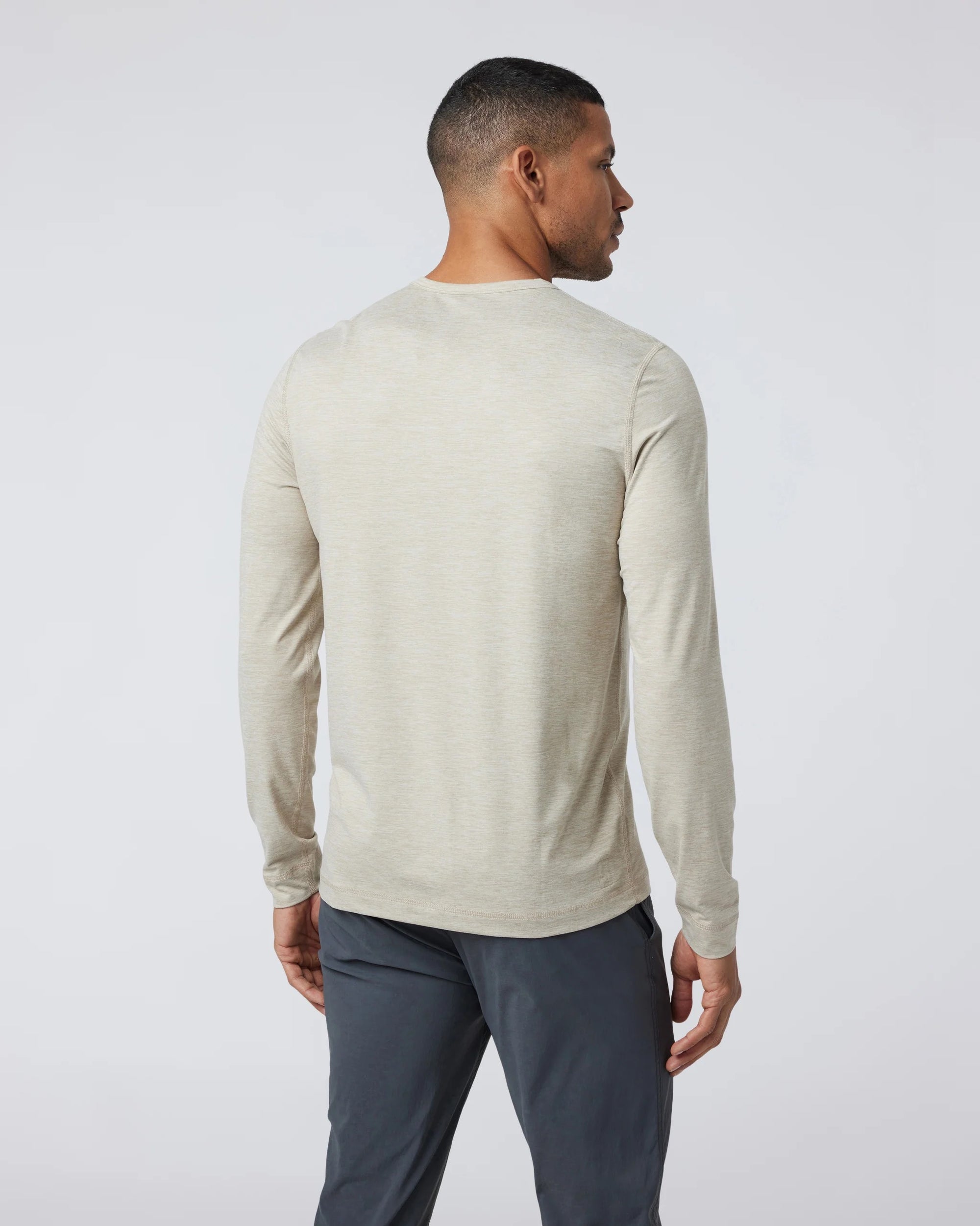 M&#39;S L/S EASE PERFORMANCE HENLEY