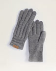 CABLE KNIT LAMBSWOOL TEXTING GLOVES