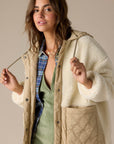 W'S MEENA HIGH PILE FLEECE QUILTED JACKET