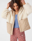 W'S MEENA HIGH PILE FLEECE QUILTED JACKET