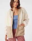 W'S MEENA HIGH PILE FLEECE QUILTED JACKET