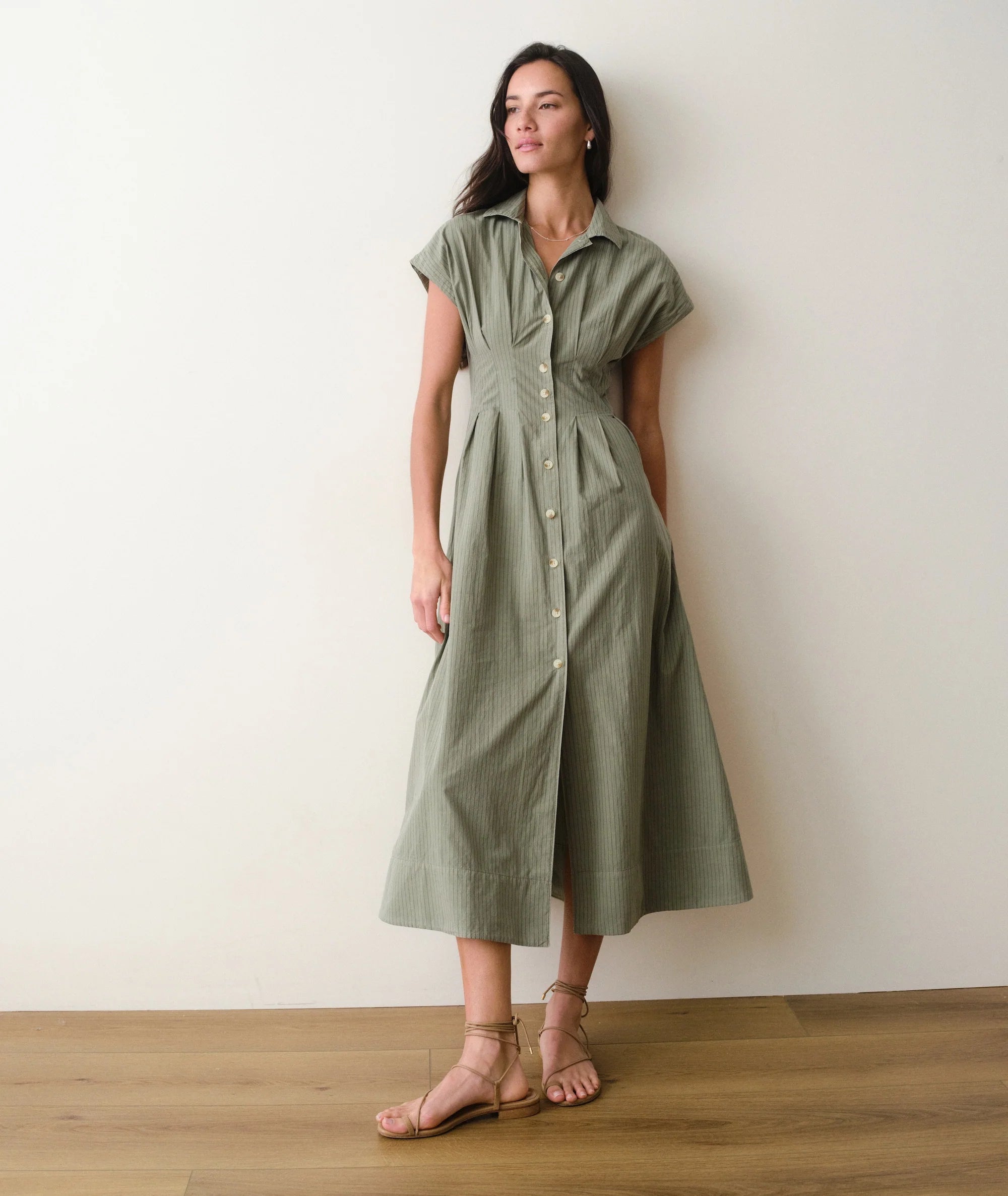 W'S ARDEN MIDI SHIRT DRESS
