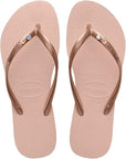 W'S SLIM CRYSTAL FLIP FLOPS