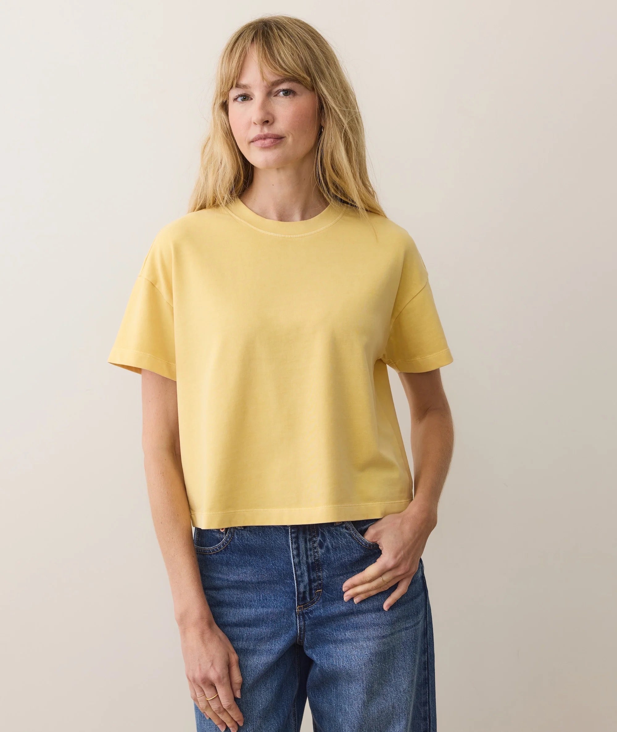 W'S LUXE SUEDED TEE