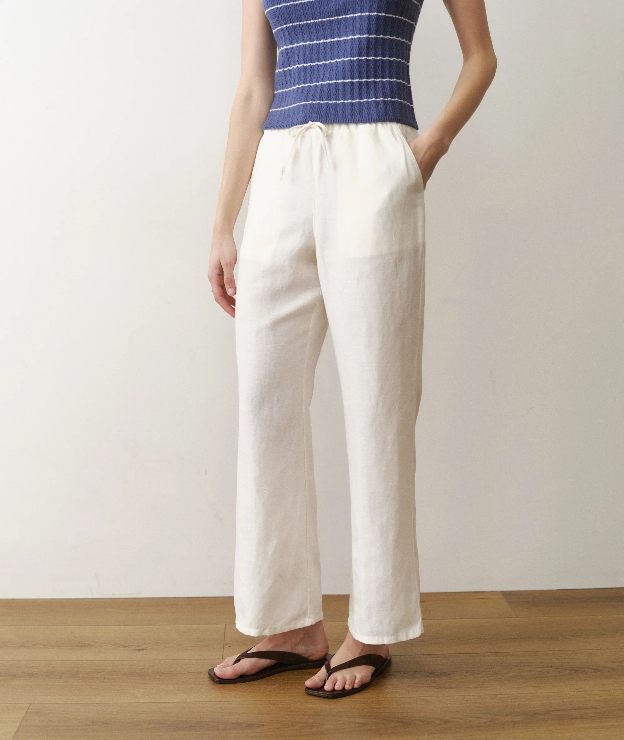 W'S LINEN DRAWSTRING PANT