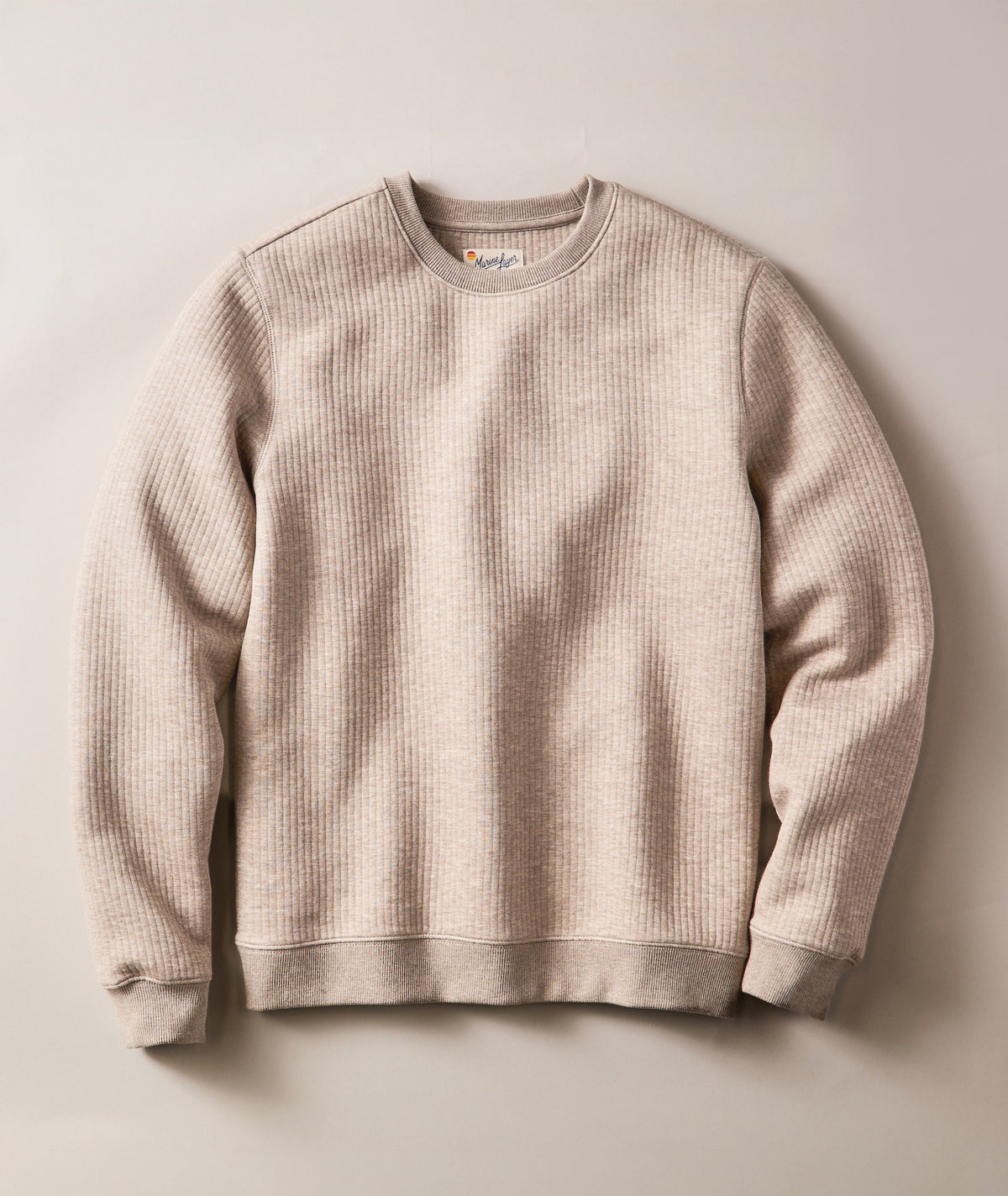 M'S CORBET QUILTED CREWNECK