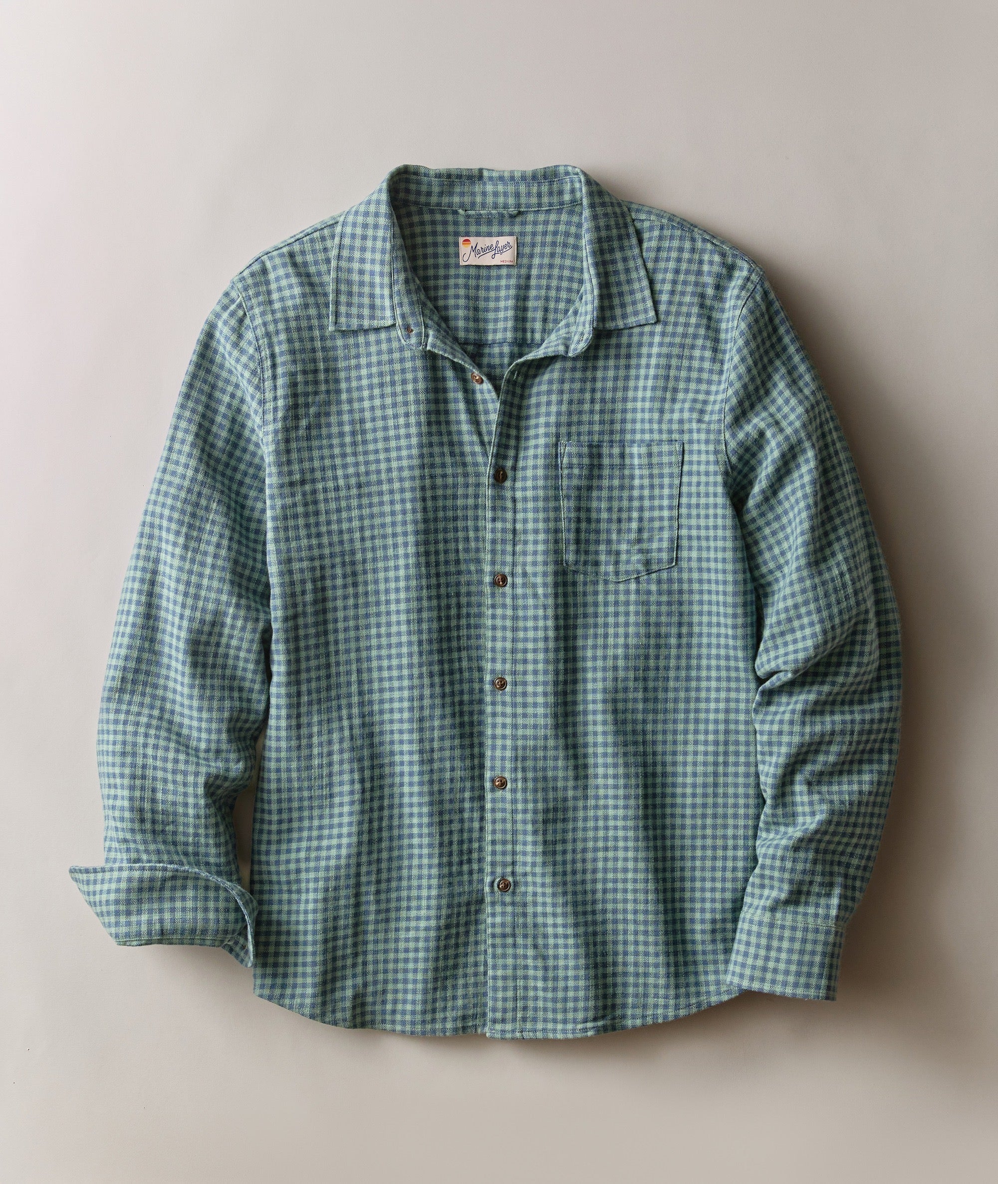 M'S STRETCH SELVAGE LONG SLEEVE SHIRT
