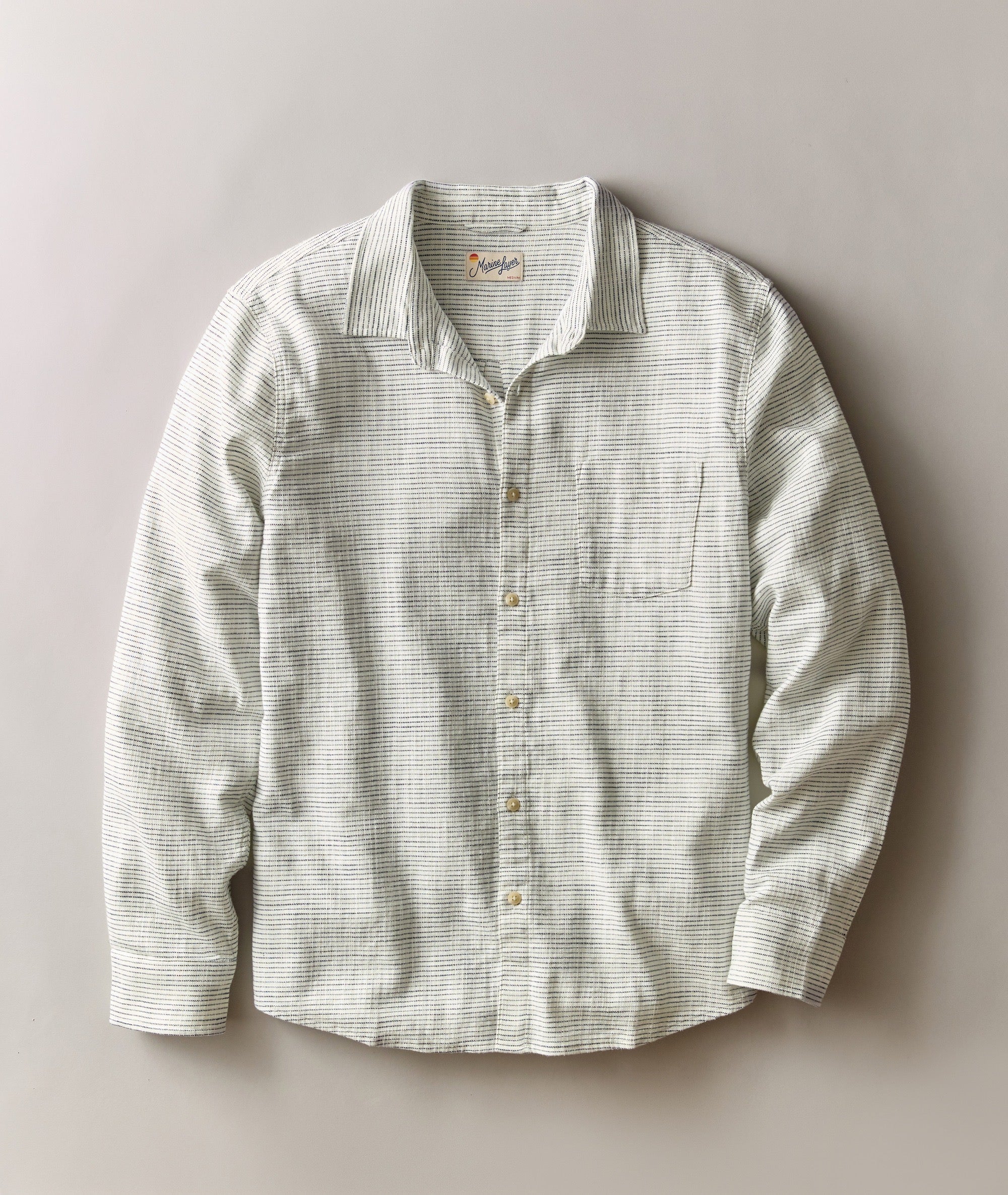 M'S STRETCH SELVAGE LONG SLEEVE SHIRT