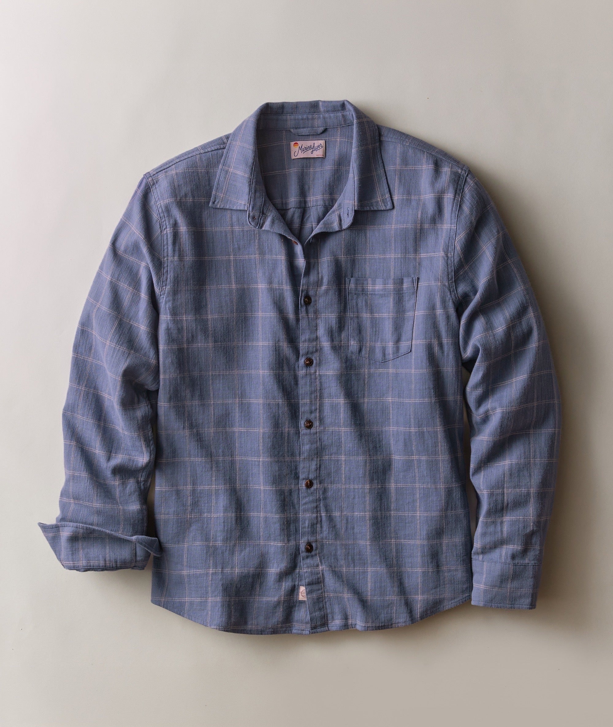 M'S STRETCH SELVAGE LONG SLEEVE SHIRT
