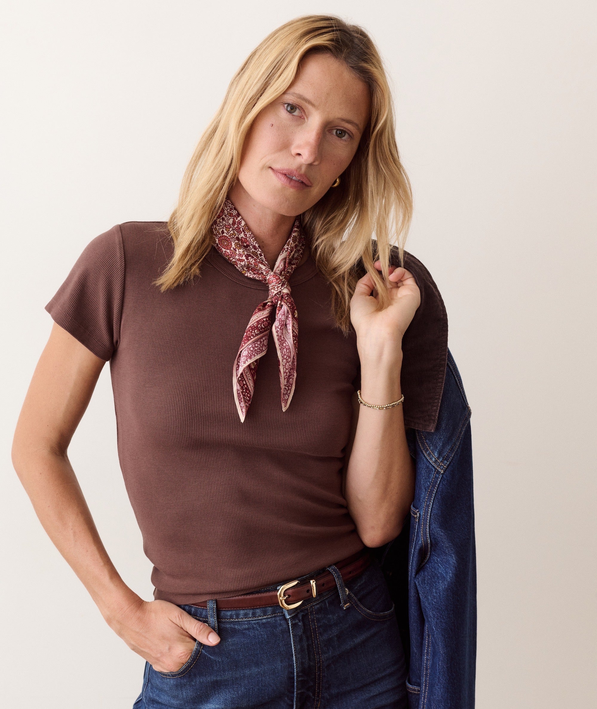 LEXI RIB CREW TEE