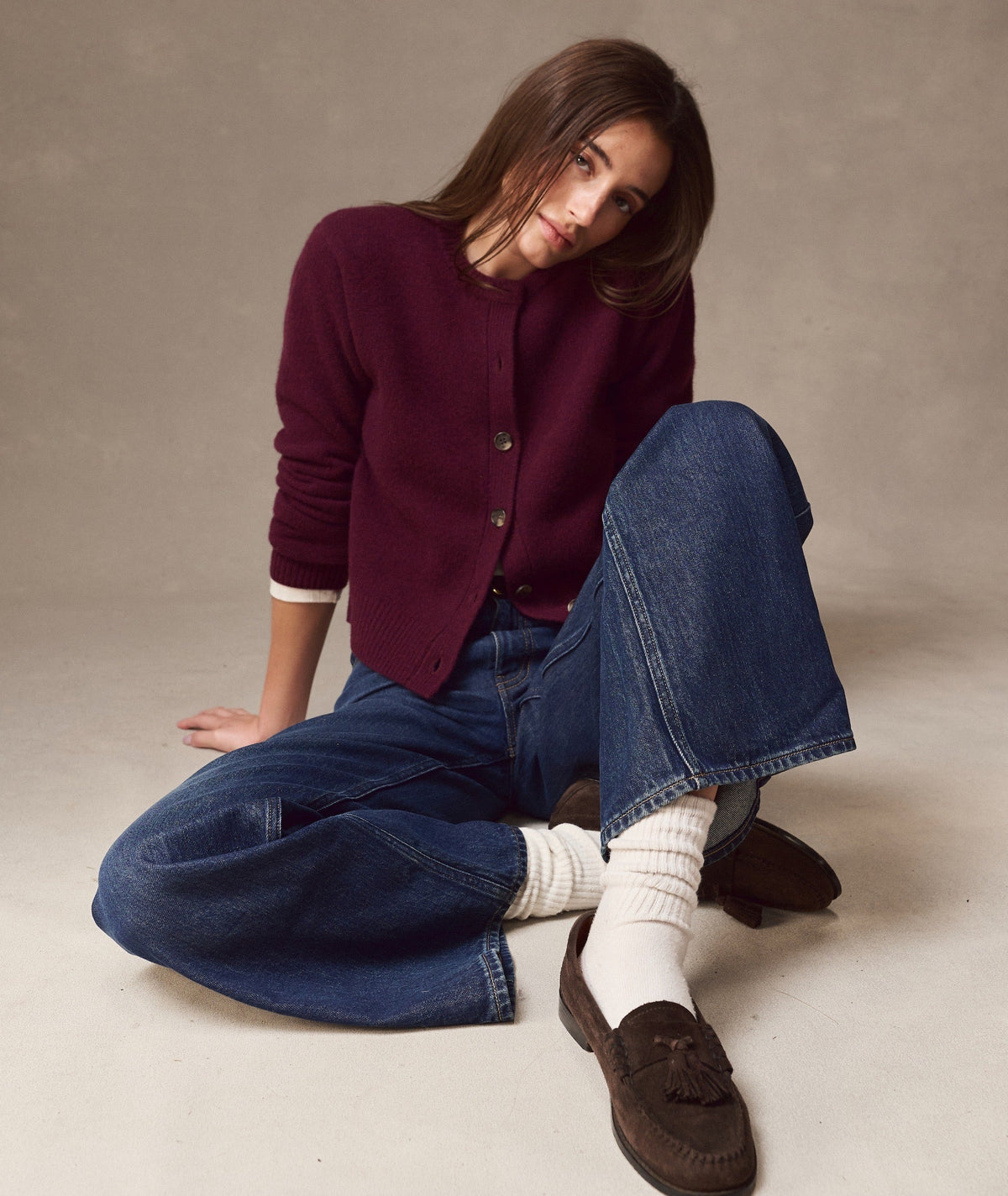 W'S COASTAL MERINO CREWNECK CARDIGAN