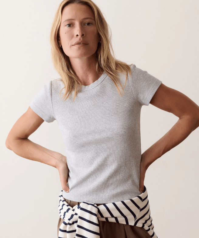 LEXI RIB SUN-IN CREW TEE