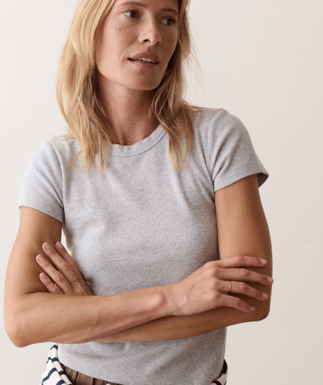 LEXI RIB SUN-IN CREW TEE