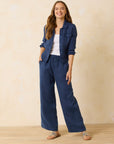 TWO PALMS HIGH-RISE LINEN EASY PANTS