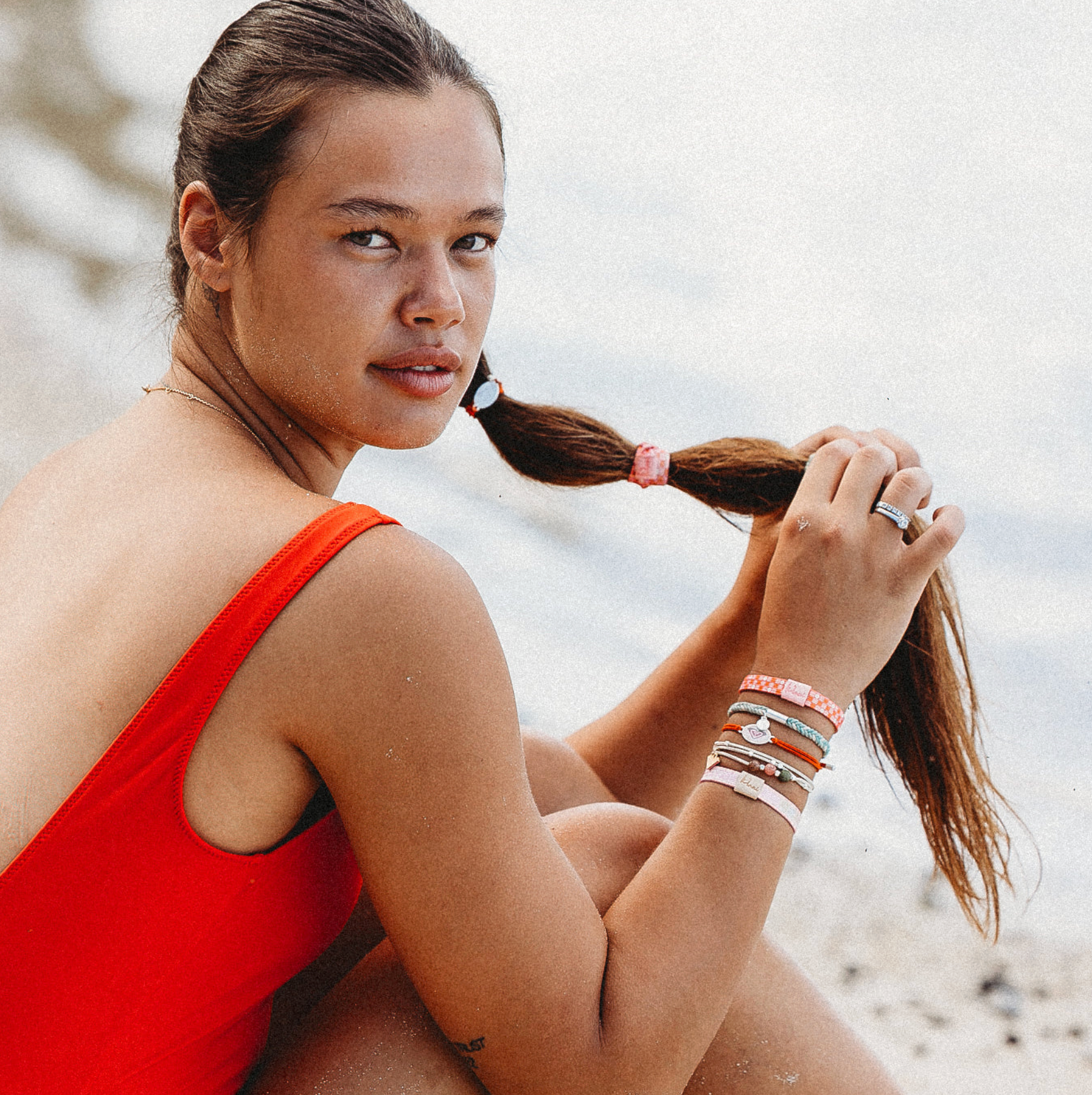 ROXY PINK TROPICS - HAIR TIE BRACELET