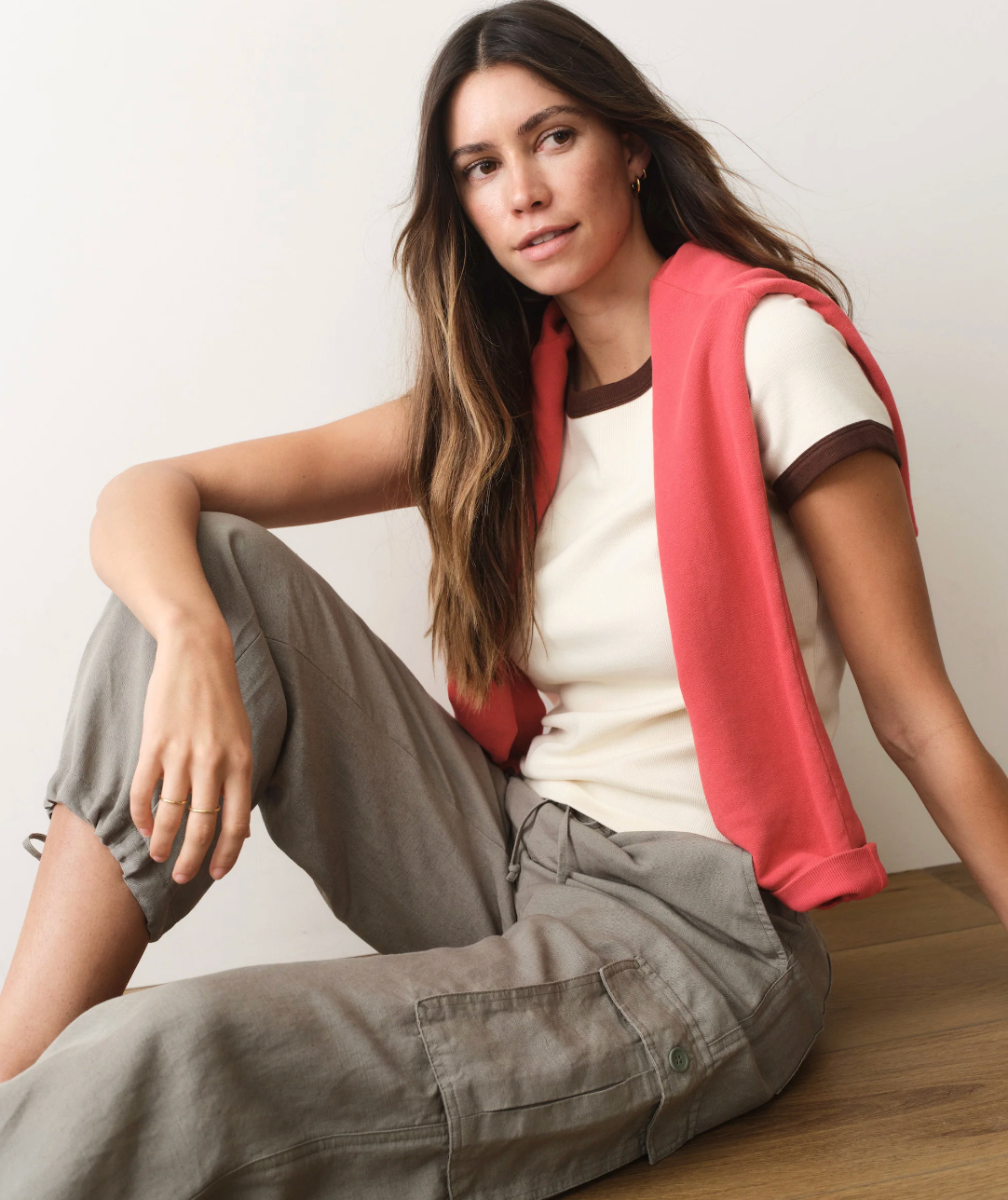 W'S LEXI RIB RINGER TEE