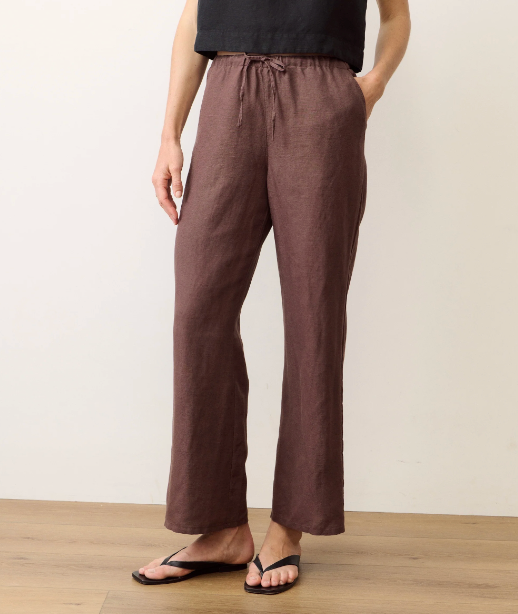 W'S LINEN DRAWSTRING PANT