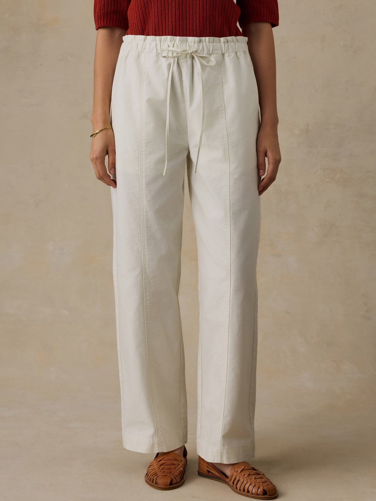 W'S COTTON TWILL DRAWSTRING PANT